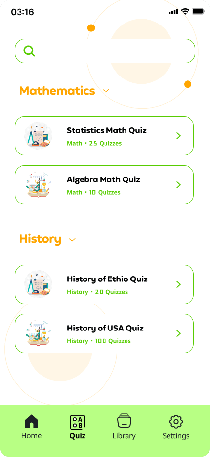 Interactive Quiz Mobile App